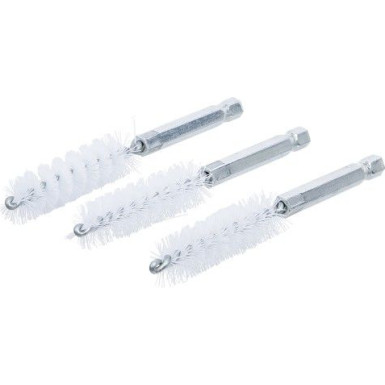 BGS Nylonbürste 14 mm Antrieb Außensechskant 6,3 mm (1/4 ) 3-tlg 3078-14-N
