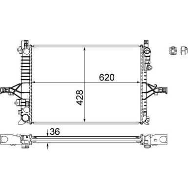Kühler, Motorkühlung CR 1546 000S
