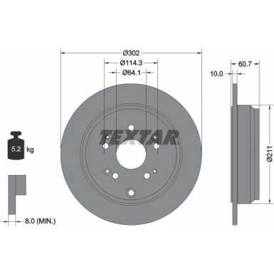 Bremsscheibe Honda T. Cr-V 07 PRO 92227203