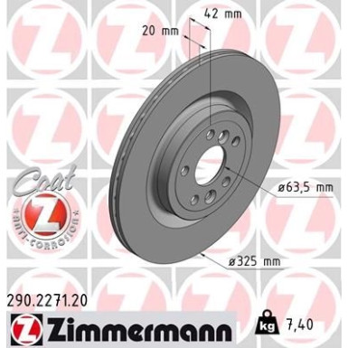 52 482 032 Bremsscheibe HA 290.2271.20 52 482 032 Bremsscheibe HA 290.2271.20