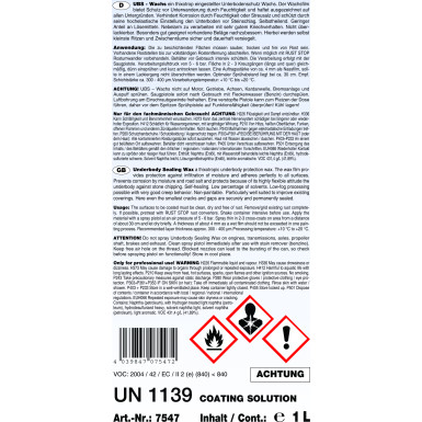 STC UBS - Wachs 3800 schwarz Flasche 1 L | 7547 STC UBS - Wachs 3800 schwarz Flasche 1 L | 7547