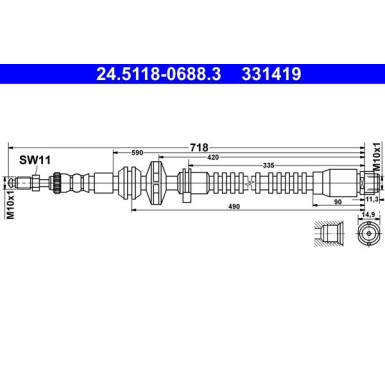 Bremsschlauch 24.5118-0688.3