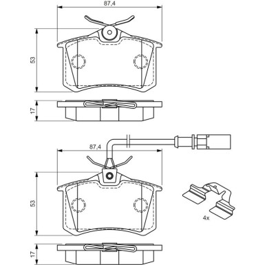 Bremsklötze FORD,SEAT,VW 0 986 494 599 Bremsklötze FORD,SEAT,VW 0 986 494 599
