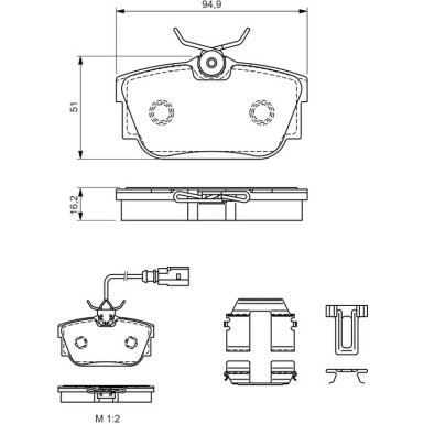 Bremsklötze SEAT,VW 0 986 494 529 Bremsklötze SEAT,VW 0 986 494 529