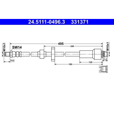 ATE Bremsschlauch 24.5111-0496.3