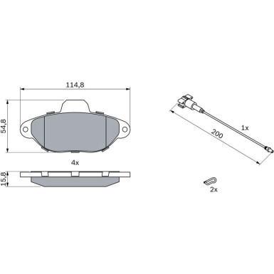 Bremsklötze FIAT Panda,500,FORD Ka 0 986 494 115