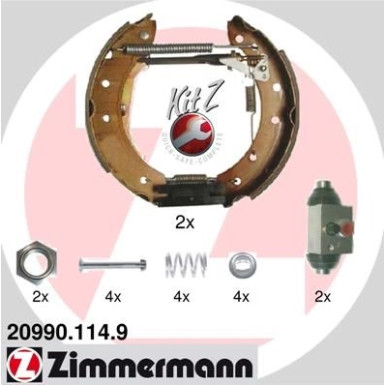 ZIMMERMANN Bremsbacken 20990.114.9 KIT Z