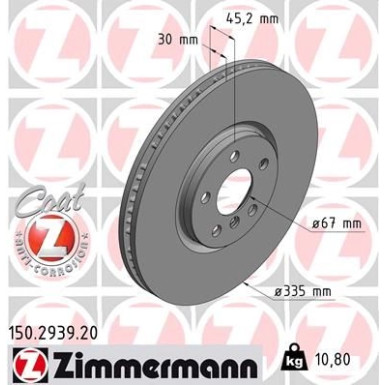 22 481 014 Bremsscheibe VA 150.2939.20