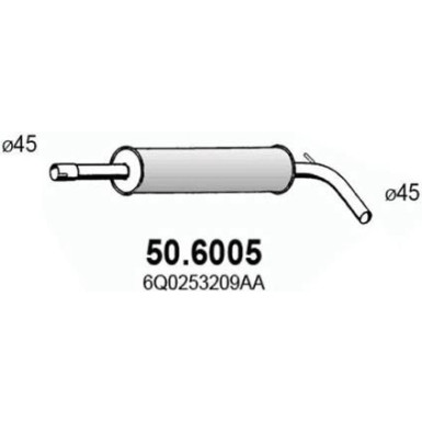 Mittelschalldämpfer 50.6005