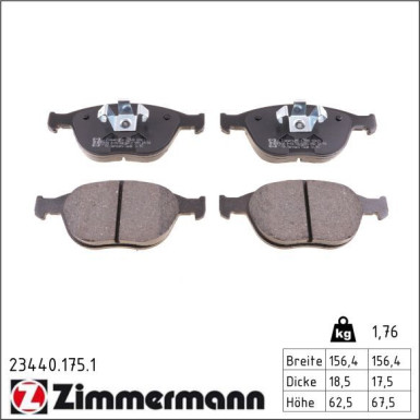 ZIMMERMANN Bremsbeläge 23440.175.1