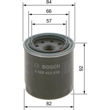 Ölfilter HONDA,SUZUKI,MAZDA,SUBARU 0 986 452 036 Ölfilter HONDA,SUZUKI,MAZDA,SUBARU 0 986 452 036