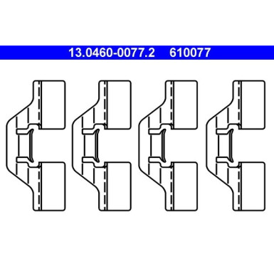 ATE Zubehör, Bremsbeläge 13.0460-0077.2 ATE Zubehör, Bremsbeläge 13.0460-0077.2