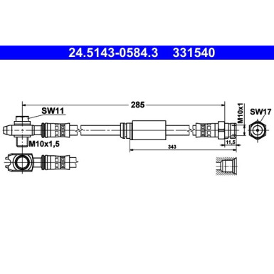 Bremsschlauch 24.5143-0584.3