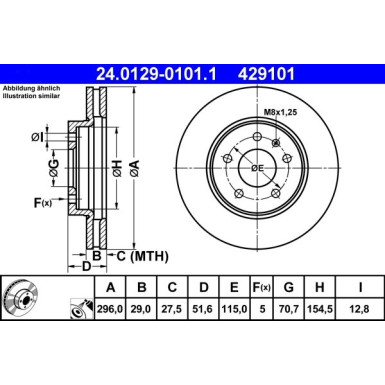 Bremsscheibe Opel P. Antara 2.0-2.2 Cdti 06 24.0129-0101.1