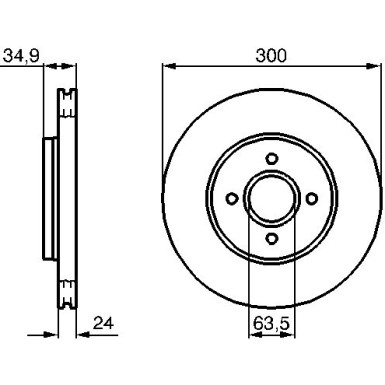 Bremsscheibe VA 0 986 479 048 Bremsscheibe VA 0 986 479 048