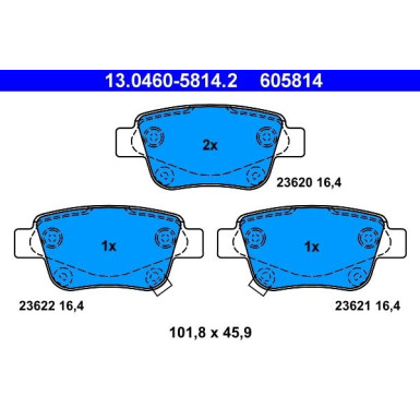 Bremsbelagsatz Toyota T. Avensis 03 13.0460-5814.2
