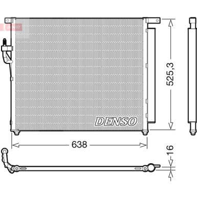DENSO Kondensator, Klimaanlage DCN10049