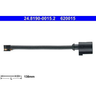 Warnkontakt, Bremsbelagverschleiß 24.8190-0015.2 Warnkontakt, Bremsbelagverschleiß 24.8190-0015.2