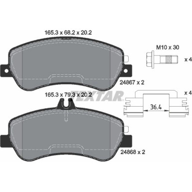 Bremsbelagsatz Db P. X204 Glk 2486701 Bremsbelagsatz Db P. X204 Glk 2486701