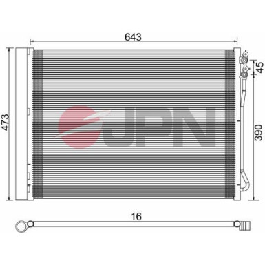 JPN Kondensator, Klimaanlage 60C9085-JPN JPN Kondensator, Klimaanlage 60C9085-JPN