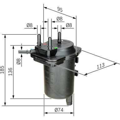 Kraftstofffilter 0 450 907 013
