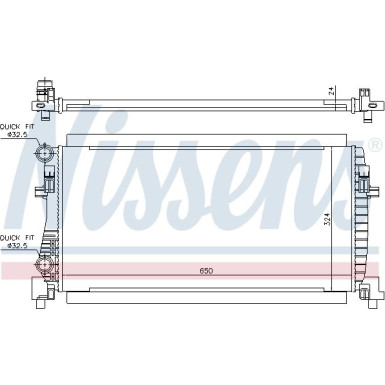 Wasserkühler PKW VW Golf 1.2 TSI 12 65317