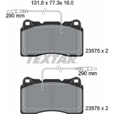 Bremsbelagsatz Peugeot S. 607 00 2357501
