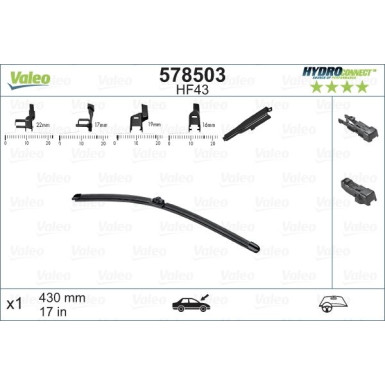 VALEO HydroConnect Front LHD 43cm 578503 VALEO HydroConnect Front LHD 43cm 578503
