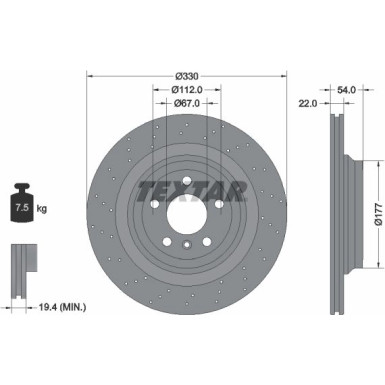 Bremsscheibe Db T. W166 11 PRO+ 92254505