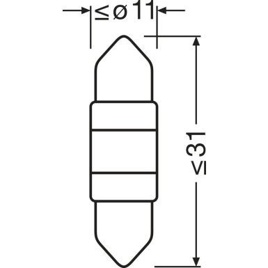 Festoon 31 mm LEDriving SL White 6000K 12V Blister 1 Stück