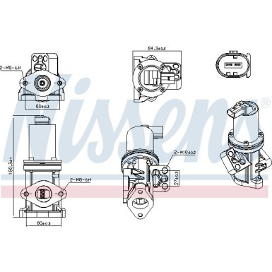 NISSENS AGR-Ventil 98308 NISSENS AGR-Ventil 98308
