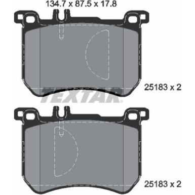 Bremsbelagsatz Db P. R231/W222 Sl 12 2518301 Bremsbelagsatz Db P. R231/W222 Sl 12 2518301
