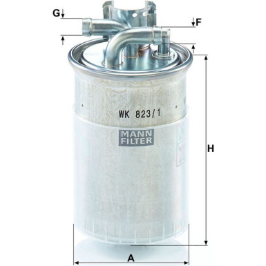 MANN-FILTER Kraftstofffilter WK823/1