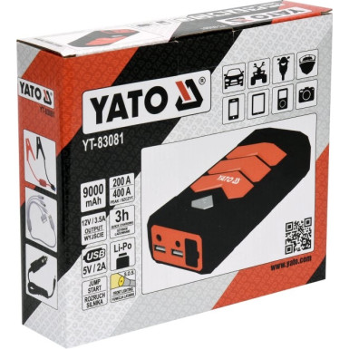 Startgerät Power Bank 9000Mah, Start: 400A YT-83081 Startgerät Power Bank 9000Mah, Start: 400A YT-83081
