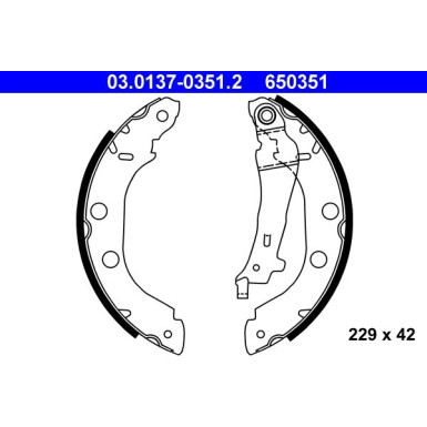Bremsbackensatz 03.0137-0351.2
