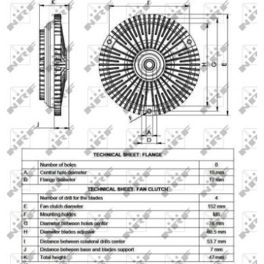NRF Kühlerlüfterkupplung 49561 NRF Kühlerlüfterkupplung 49561