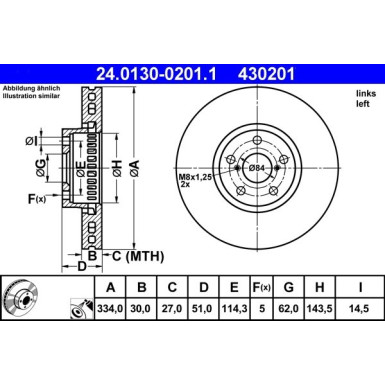 Bremsscheibe Toyota P. Lexus Gs 2.0-4.6 05- Le 24.0130-0201.1 Bremsscheibe Toyota P. Lexus Gs 2.0-4.6 05- Le 24.0130-0201.1