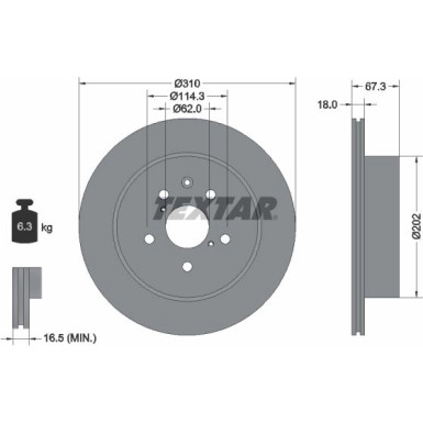 Bremsscheibe Lexus T. Gs/Is 2.2-3.5 05-11 PRO 92148003