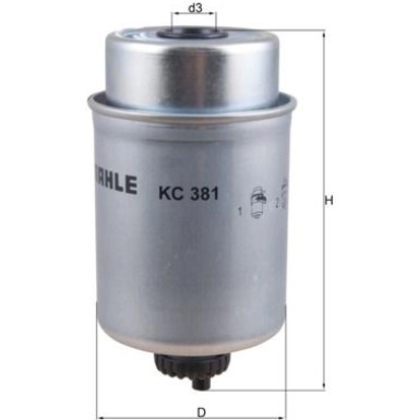 MAHLE Kraftstofffilter KC 381