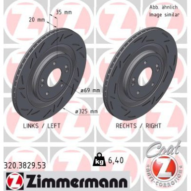 ZIMMERMANN Bremsscheibe 320.3829.53 BLACK Z