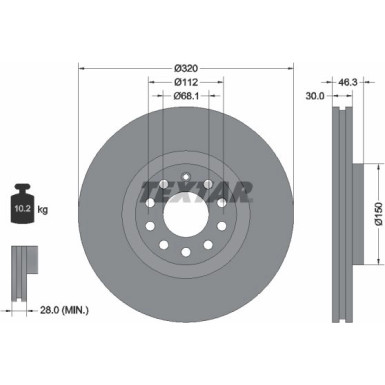 Bremsscheibe Audi S. A4/A6 97-09 PRO+ 92106705