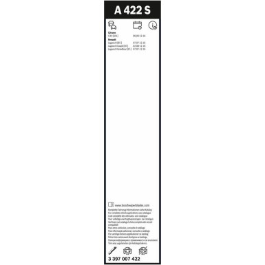 Bosch Scheibenwischer Aerotwin A422S 600/400 3397007422 Bosch Scheibenwischer Aerotwin A422S 600/400 3397007422