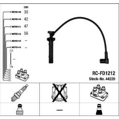 RC-FD1212 NGK - Zündkabelsatz FORD Galaxy 2.3 97-06 44220