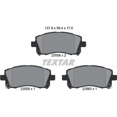 Bremsbelagsatz Subaru P. Impreza 00-/Forester/Legacy 98 2355802