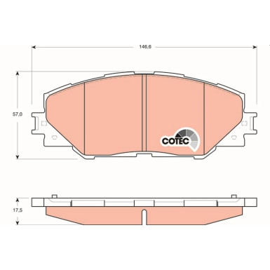 Bremsklötze VA TOYOTA Rav4 06 COTEC GDB3424