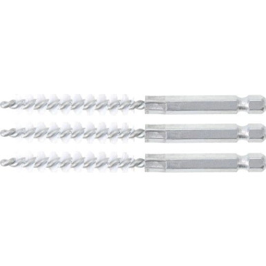 BGS Nylonbürste 9 mm Antrieb Außensechskant 6,3 mm (1/4 ) 3-tlg 3078-9-N
