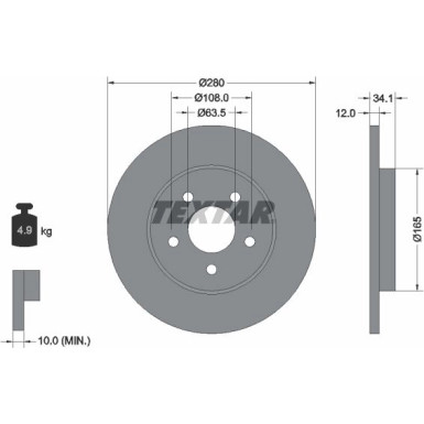 Bremsscheibe Ford T. Mondeo 00 PRO 92109703 Bremsscheibe Ford T. Mondeo 00 PRO 92109703