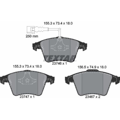Bremsbelagsatz Vw P. T5 03-17 2374601 Bremsbelagsatz Vw P. T5 03-17 2374601