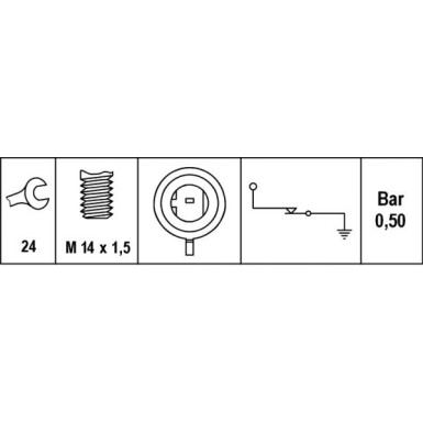 HELLA Öldruckschalter 6ZL 003 259-491 HELLA Öldruckschalter 6ZL 003 259-491