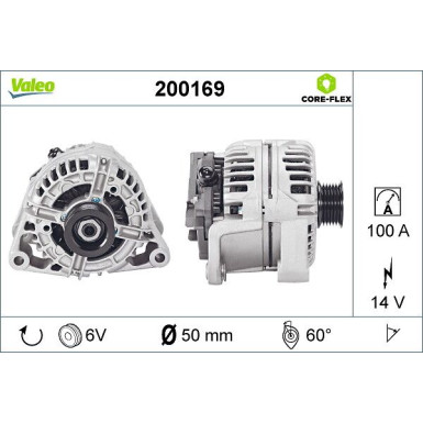 VALEO Generator 200169 VALEO CORE-FLEX VALEO Generator 200169 VALEO CORE-FLEX